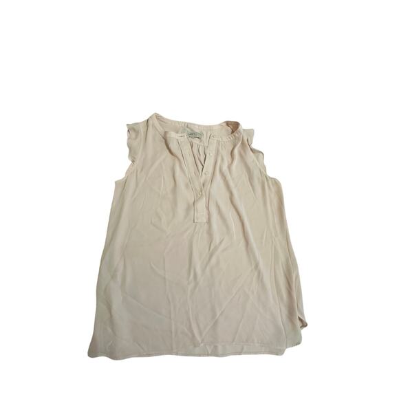 LOFT Blush Flutter Sleeve Blouse - Size M - Picture 4 of 10